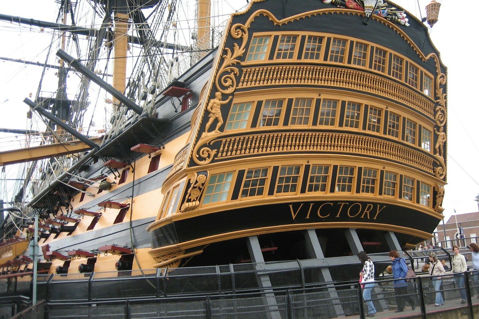 Stern of HMS Victory at Portsmouth Historic Dockyard