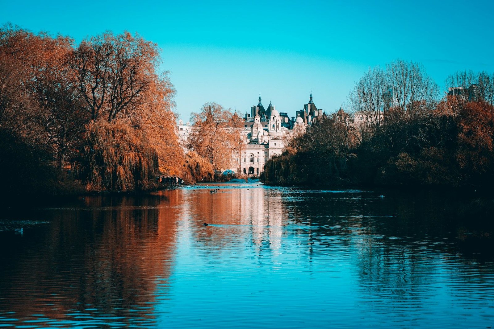 St James’s Park lake in autumn colours