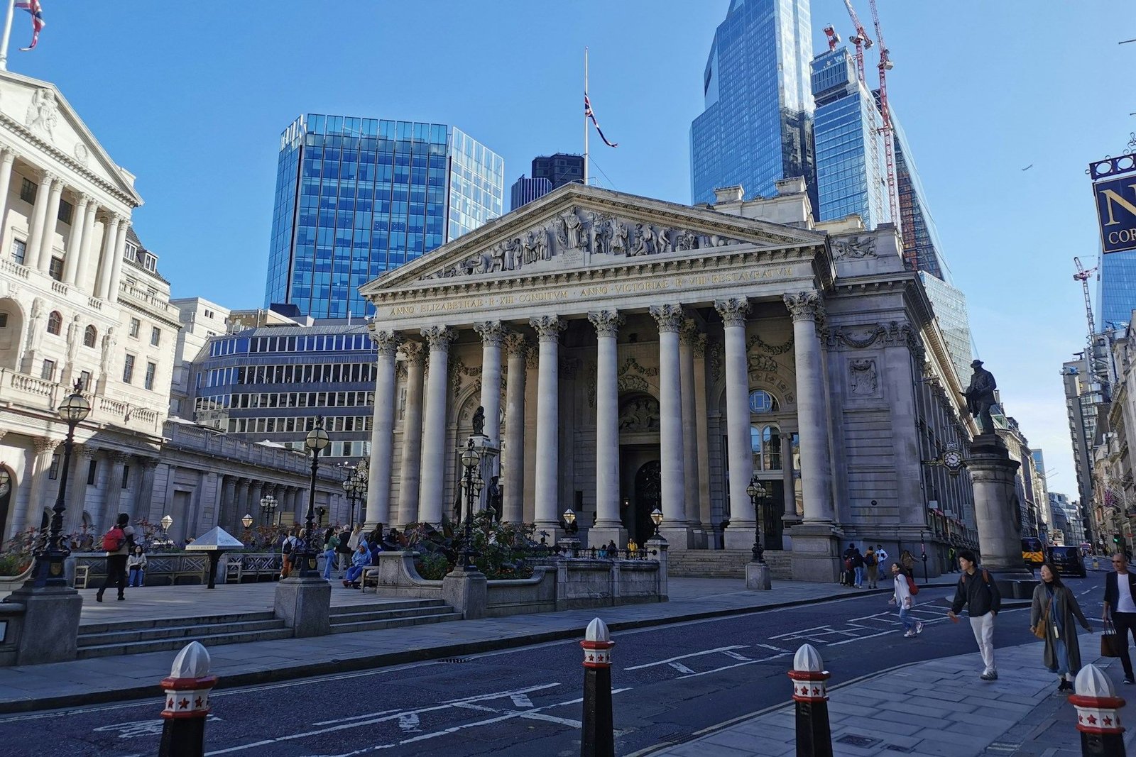 Royal Exchange with City towers behind