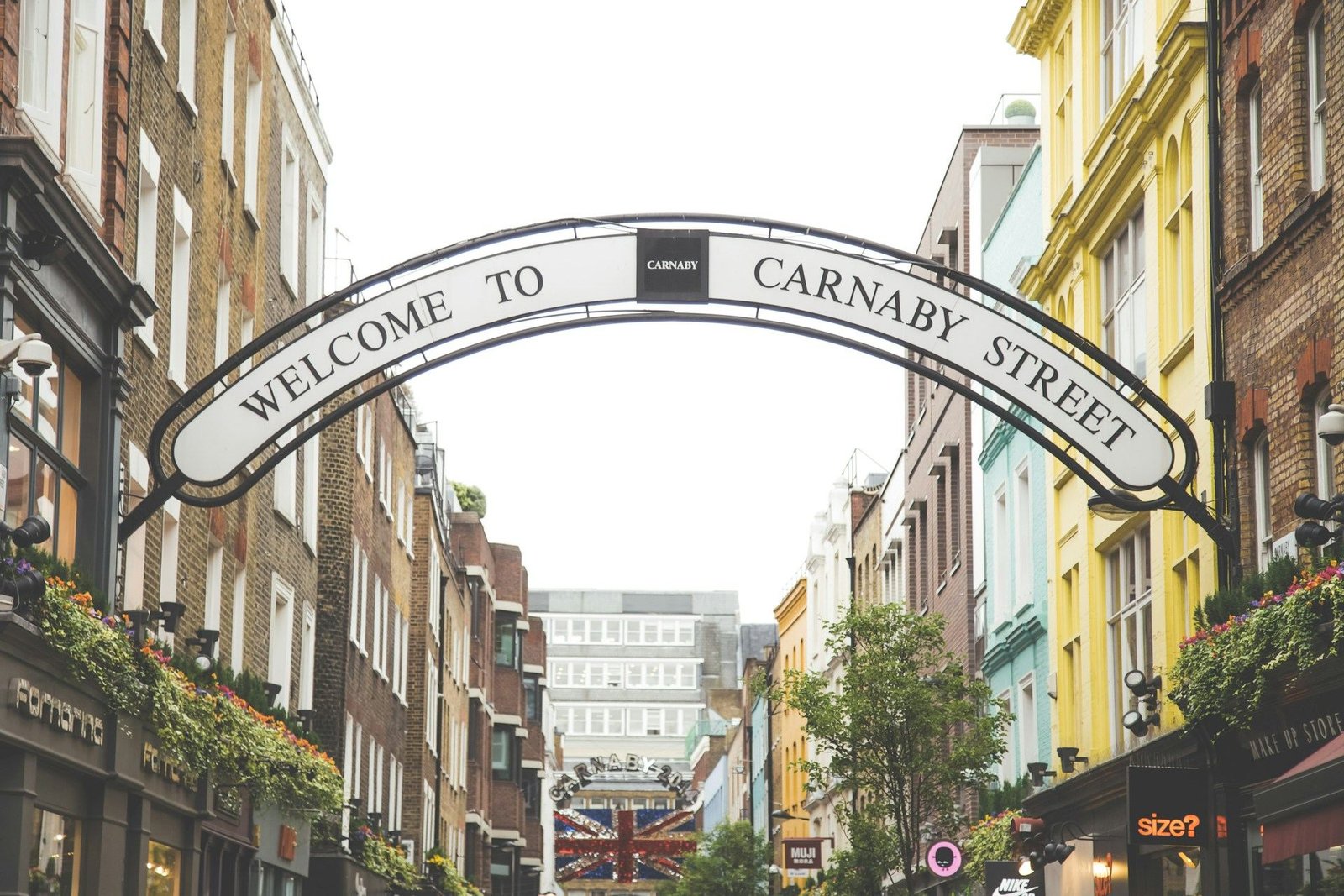 Welcome to Carnaby Street sign arching over the street